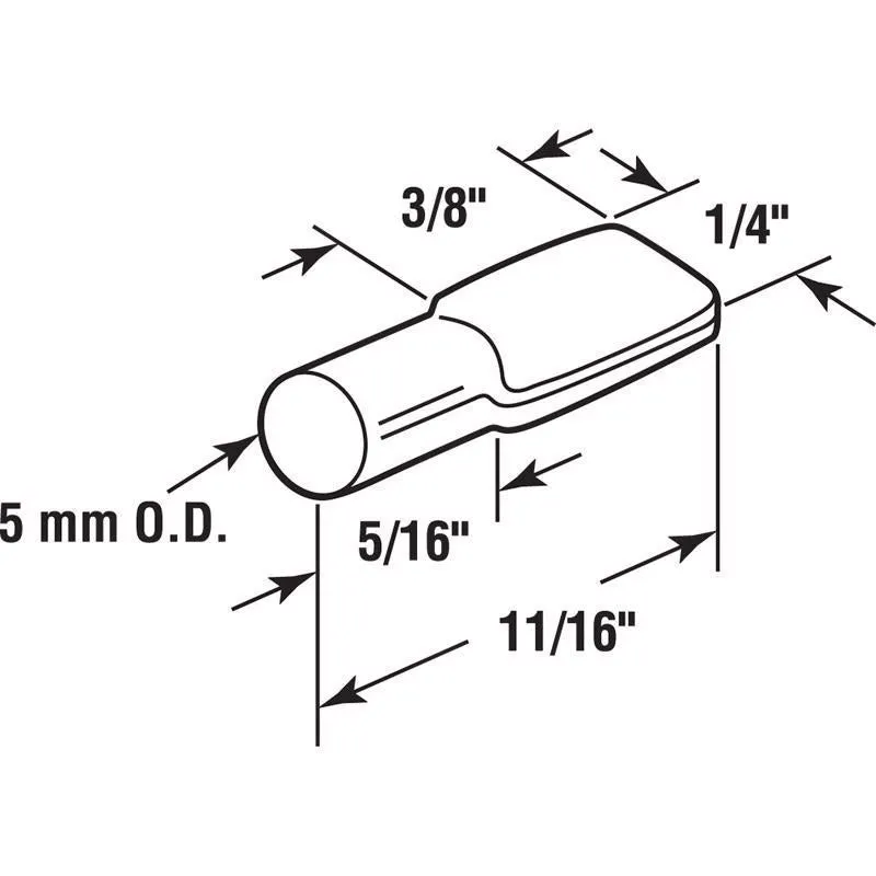 Prime-Line Silver Steel Shelf Support Peg 25 lb