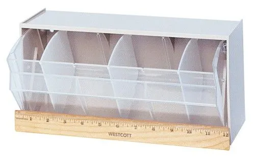 Quantum QTB410 Dividable Tip Out Bin with 1 Compartment, 11.88" x 5.25" x 5.93"