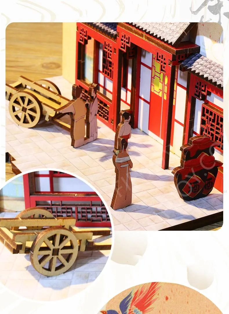 🌸Sakura Alley 3D Wooden Book Nook Kit