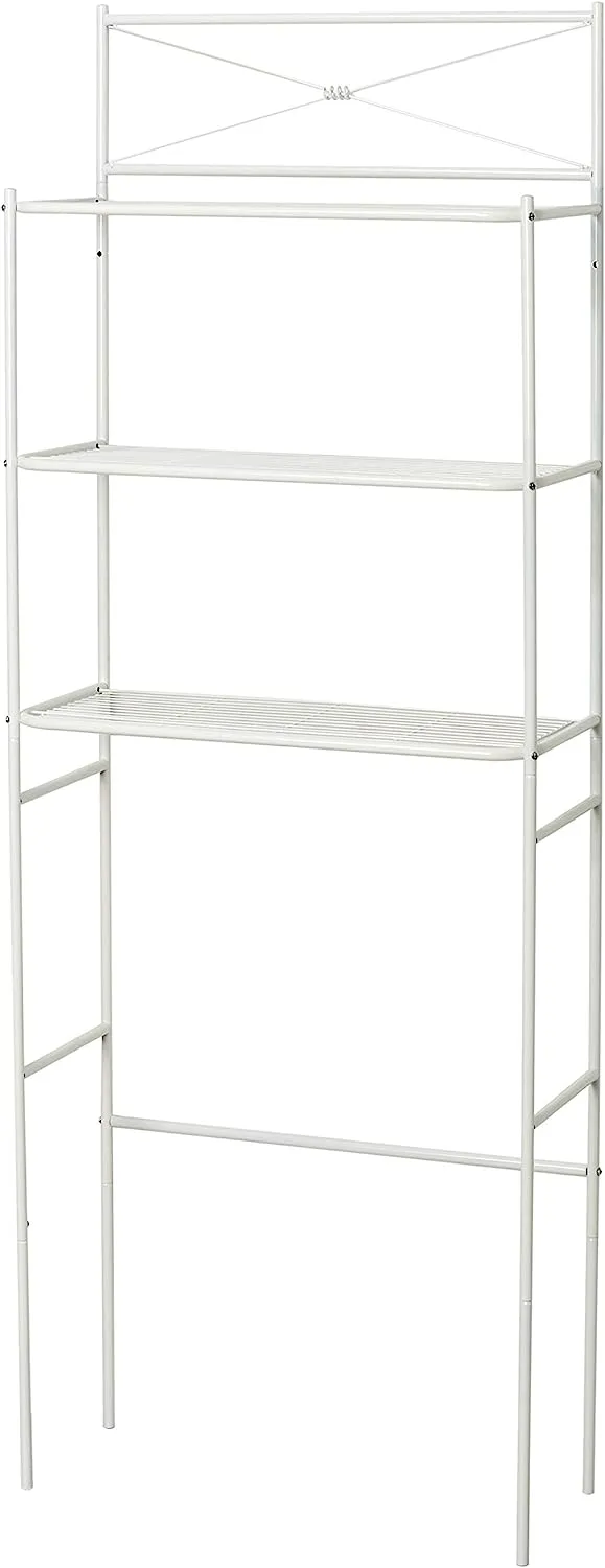 Toilet Storage, Metal Bathroom Spacesaver with 3 Shelves,Easy Assembly, 23.25 x 64.7"