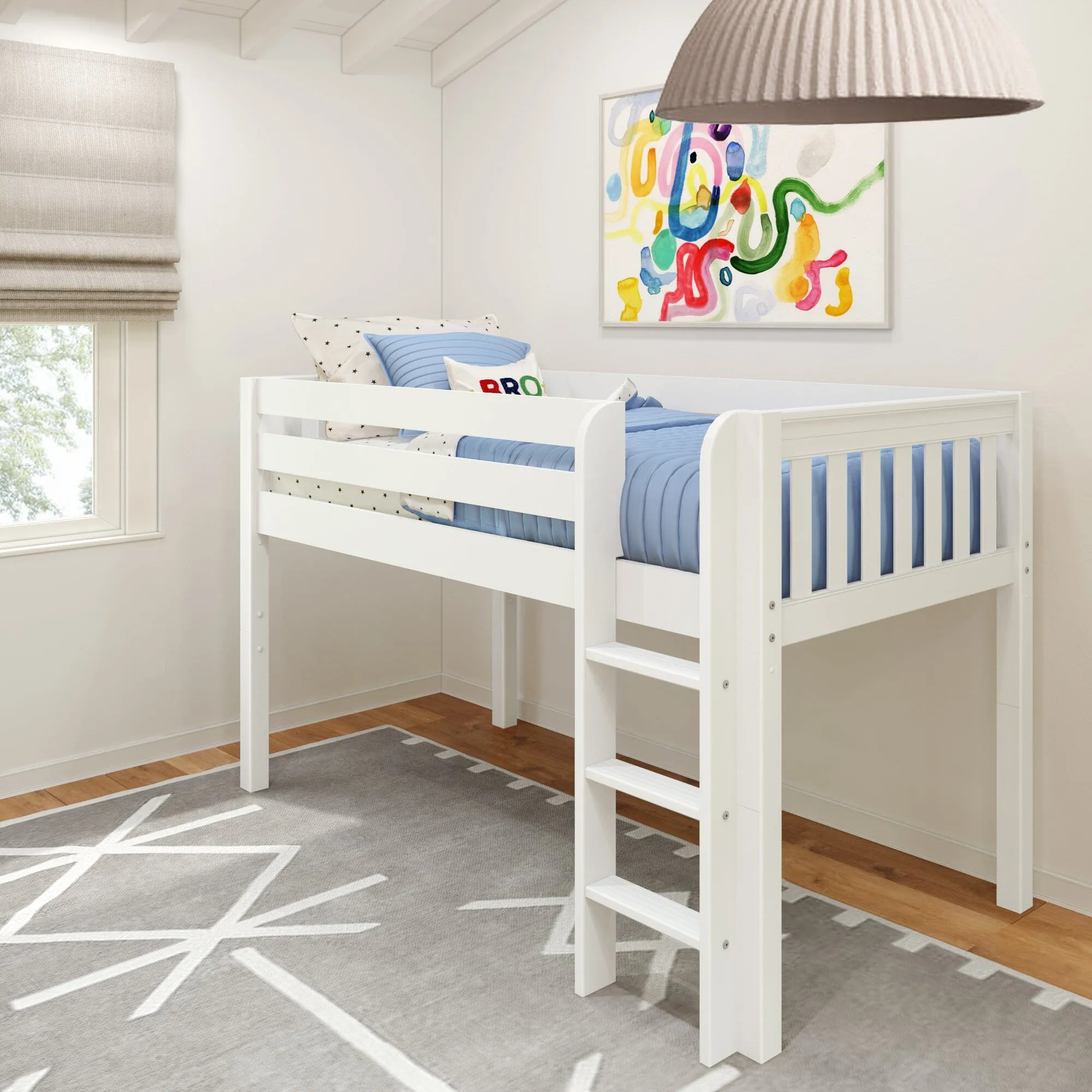 Twin Low Loft Bed with Ladder
