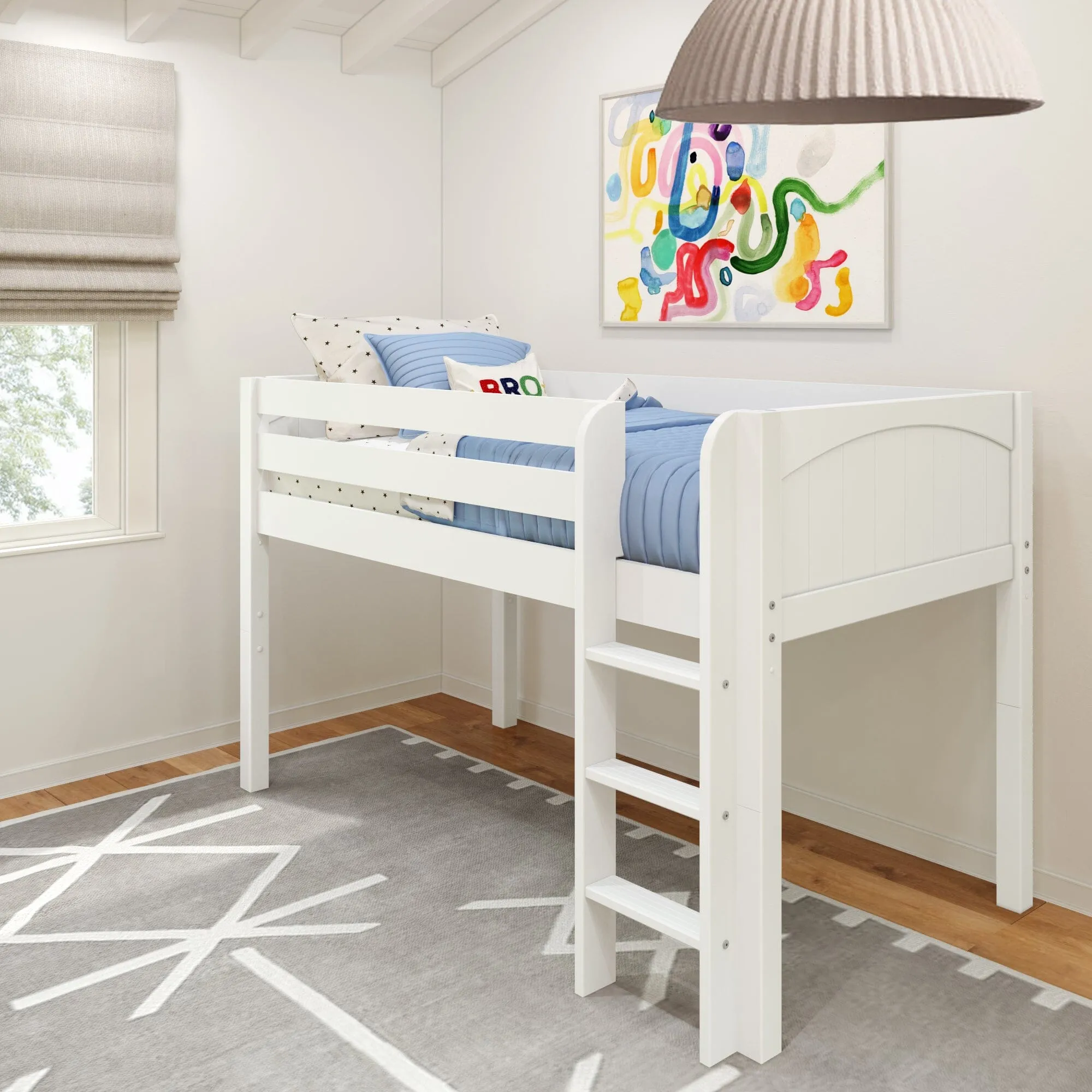Twin Low Loft Bed with Ladder