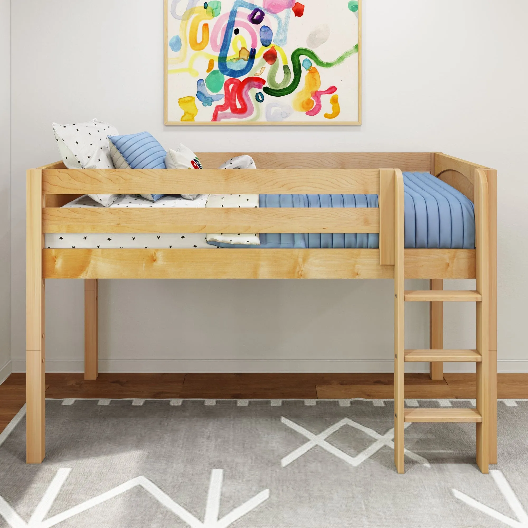 Twin Low Loft Bed with Ladder