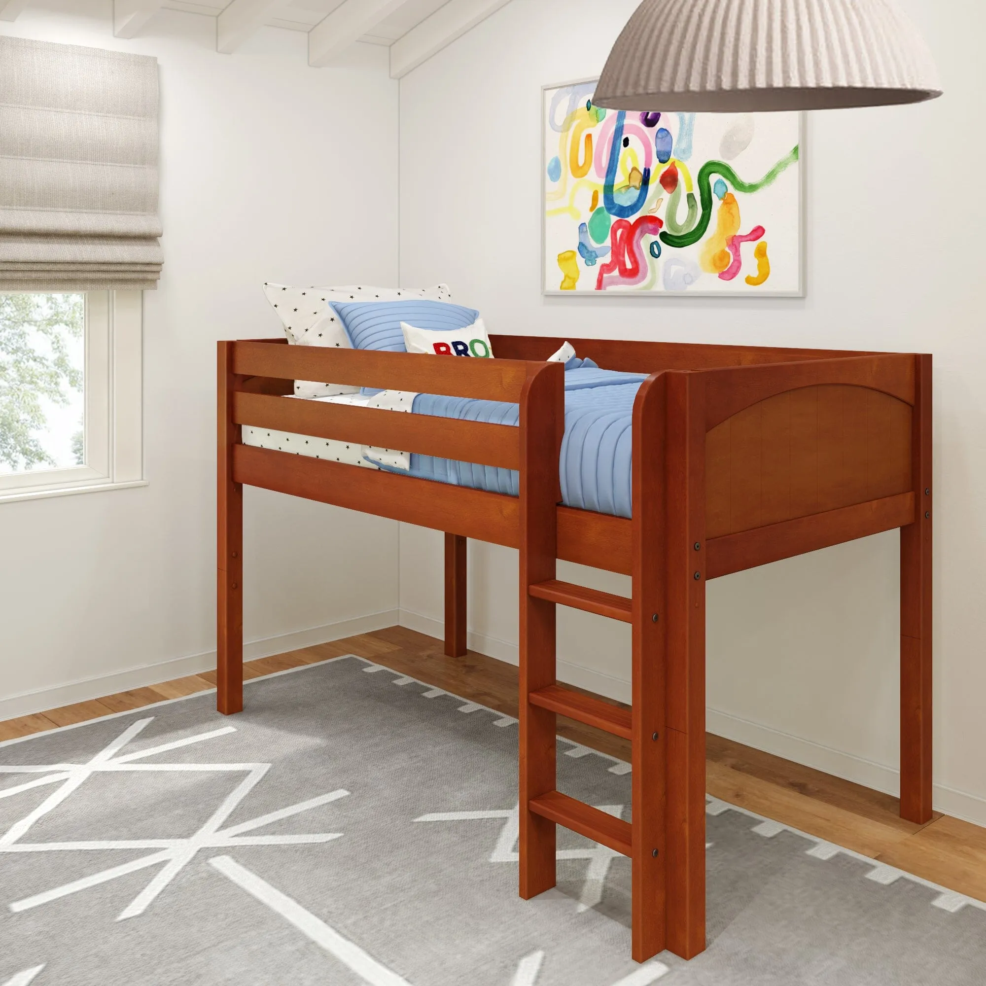 Twin Low Loft Bed with Ladder