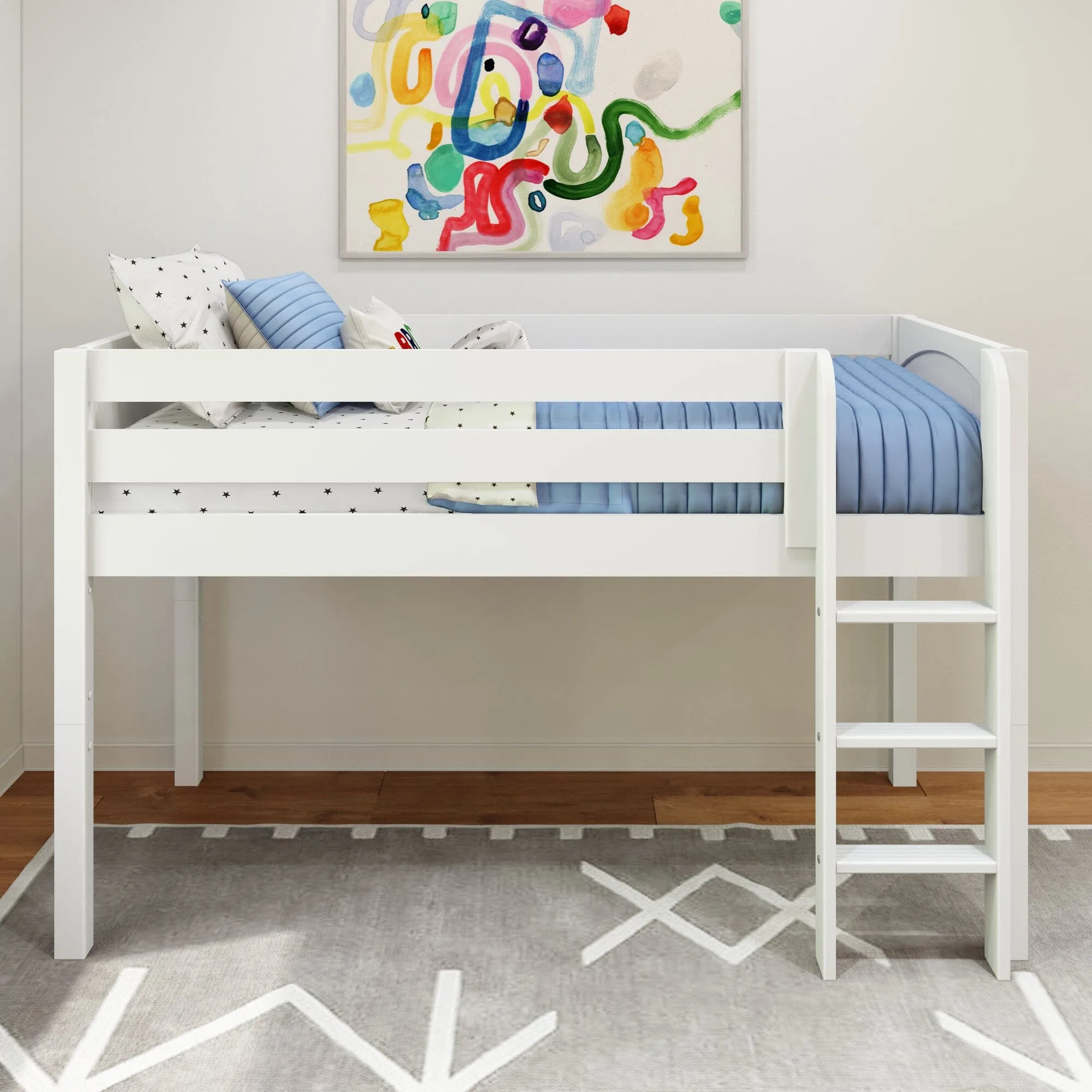Twin Low Loft Bed with Ladder