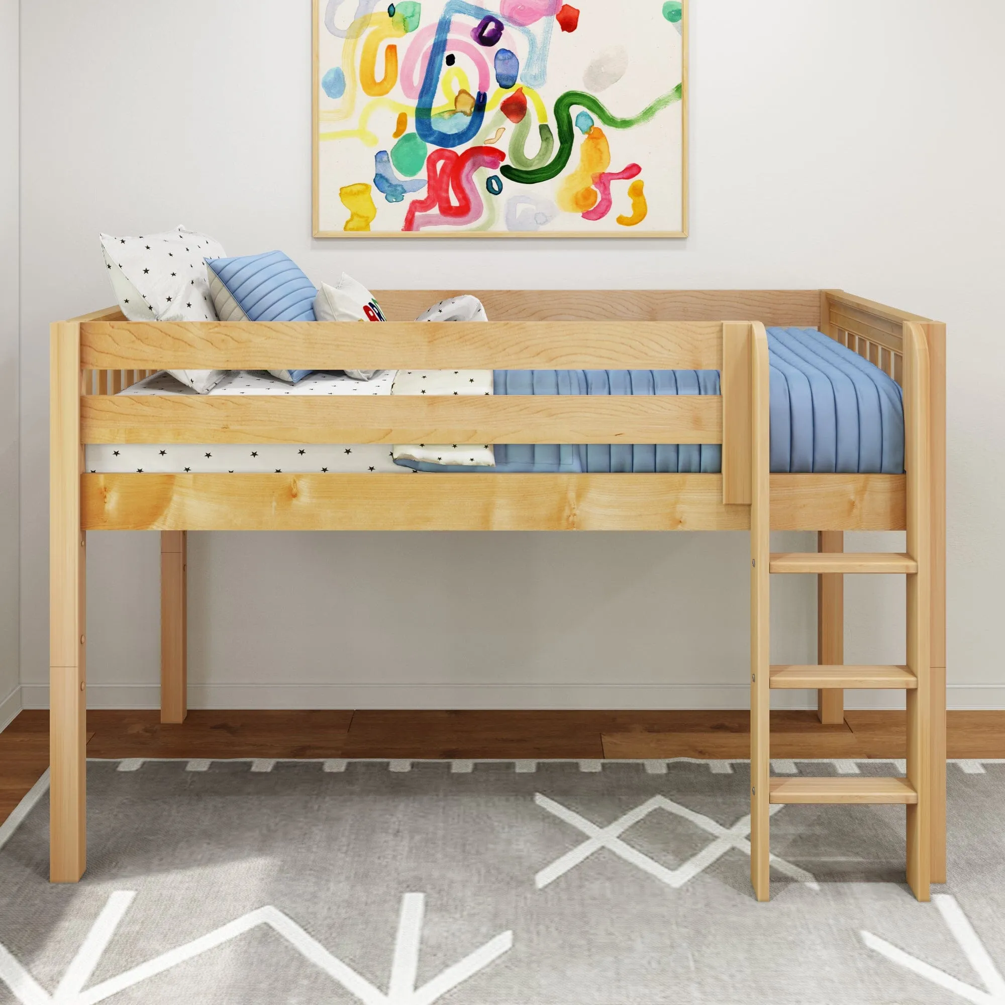 Twin Low Loft Bed with Ladder