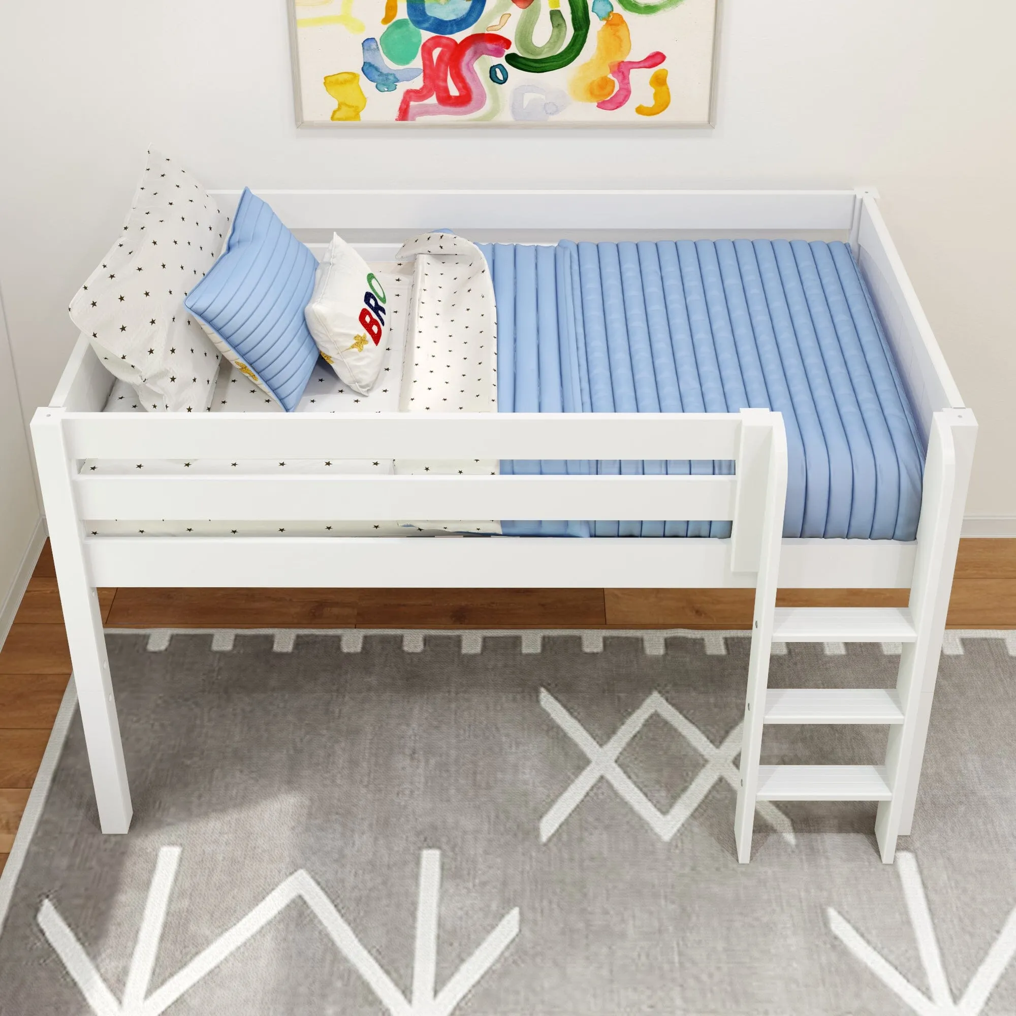 Twin Low Loft Bed with Ladder
