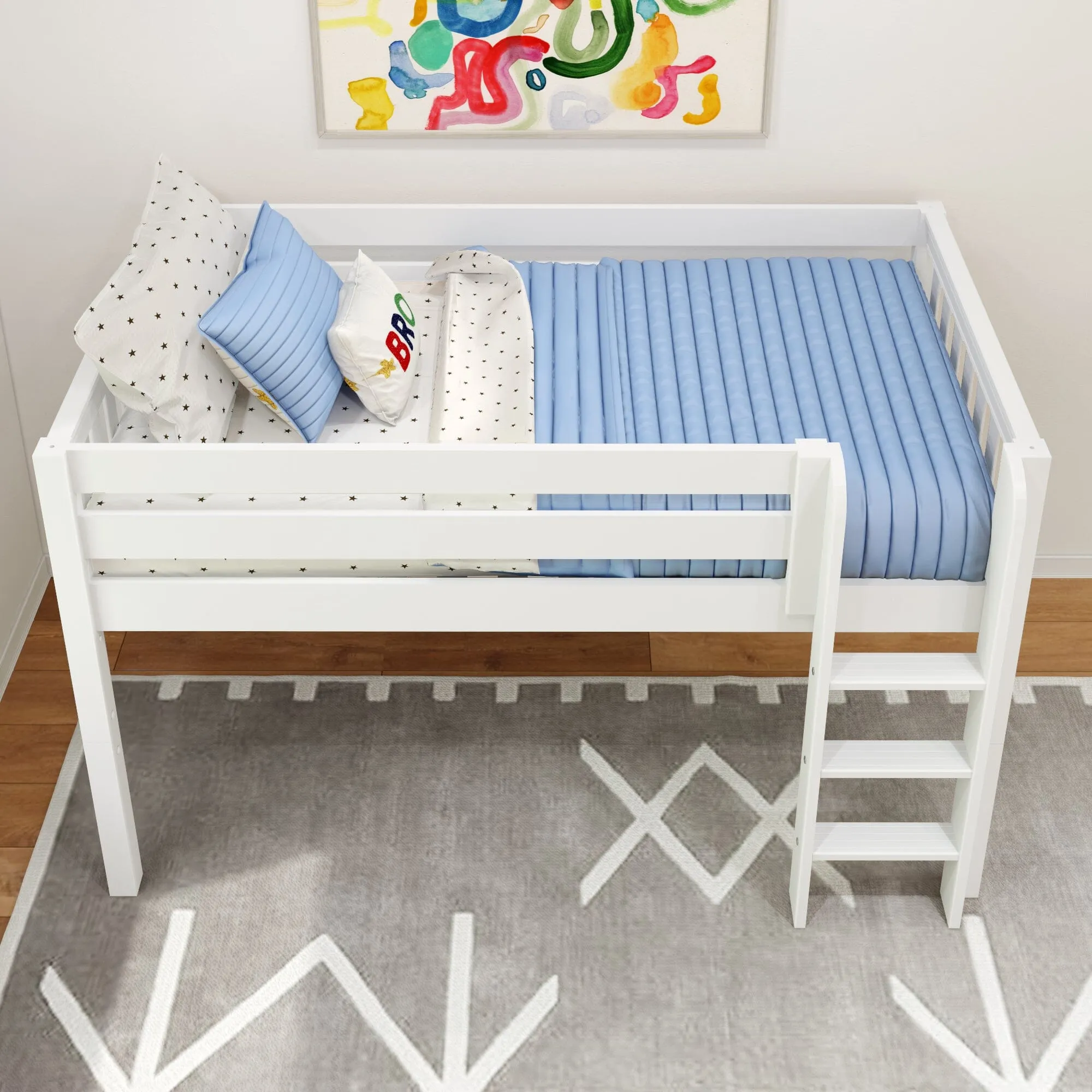 Twin Low Loft Bed with Ladder