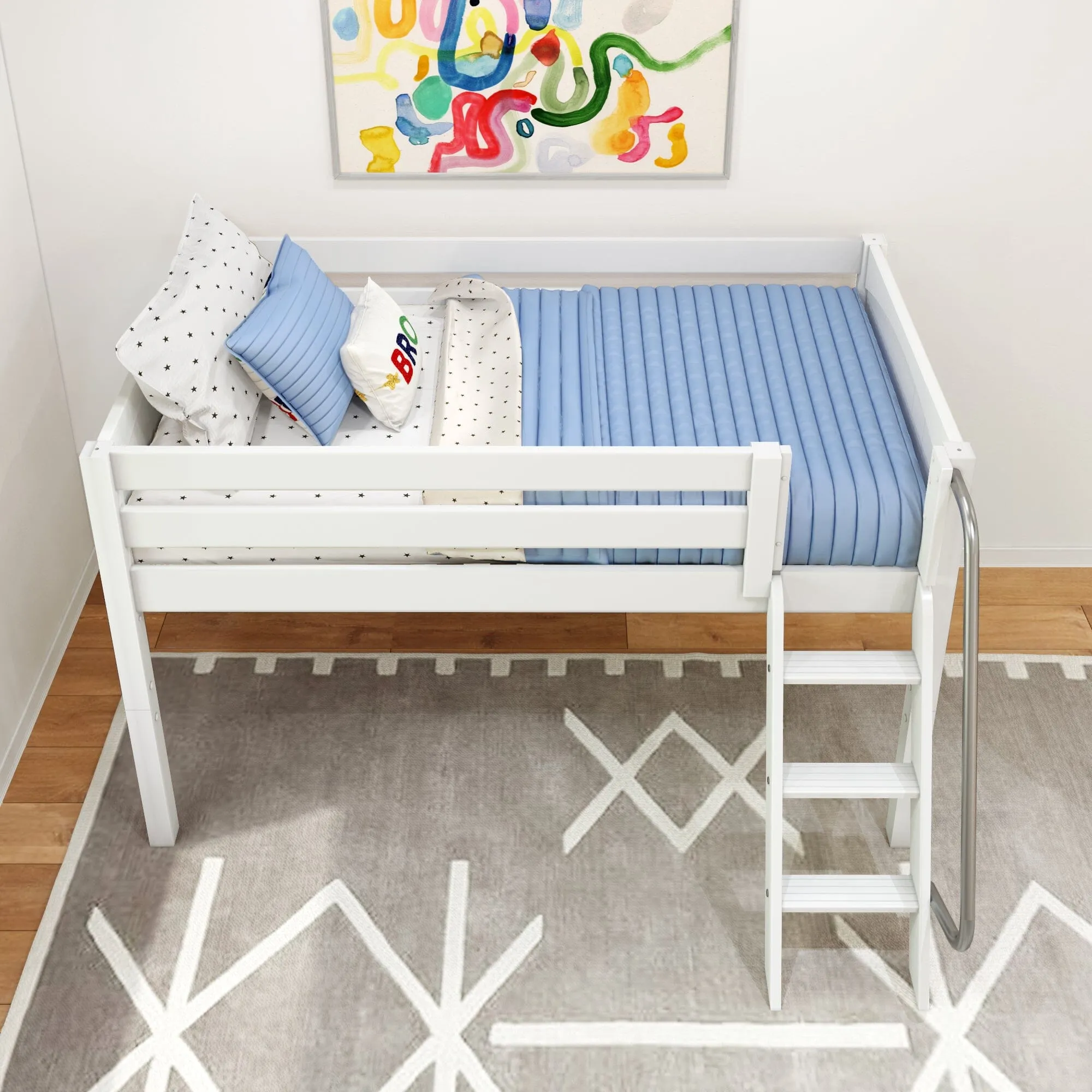 Twin Low Loft Bed with Ladder