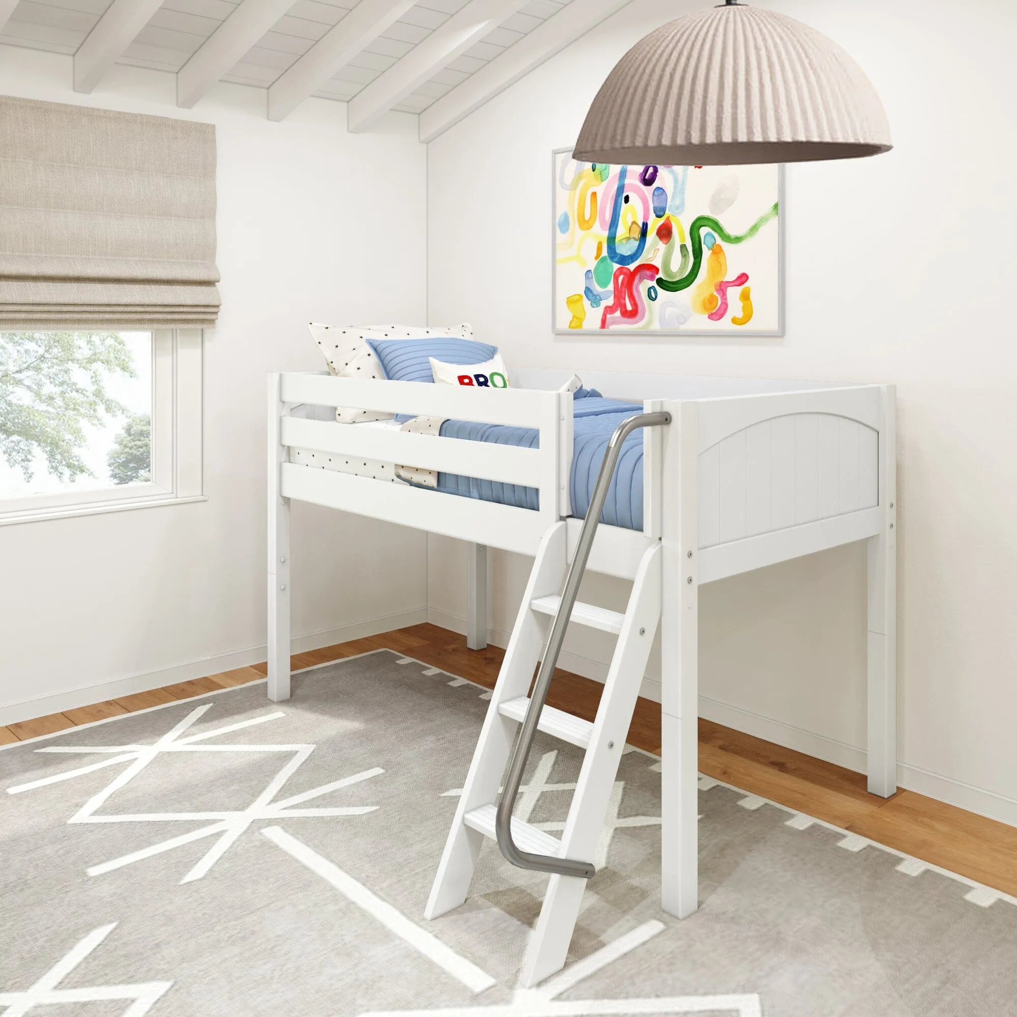 Twin Low Loft Bed with Ladder