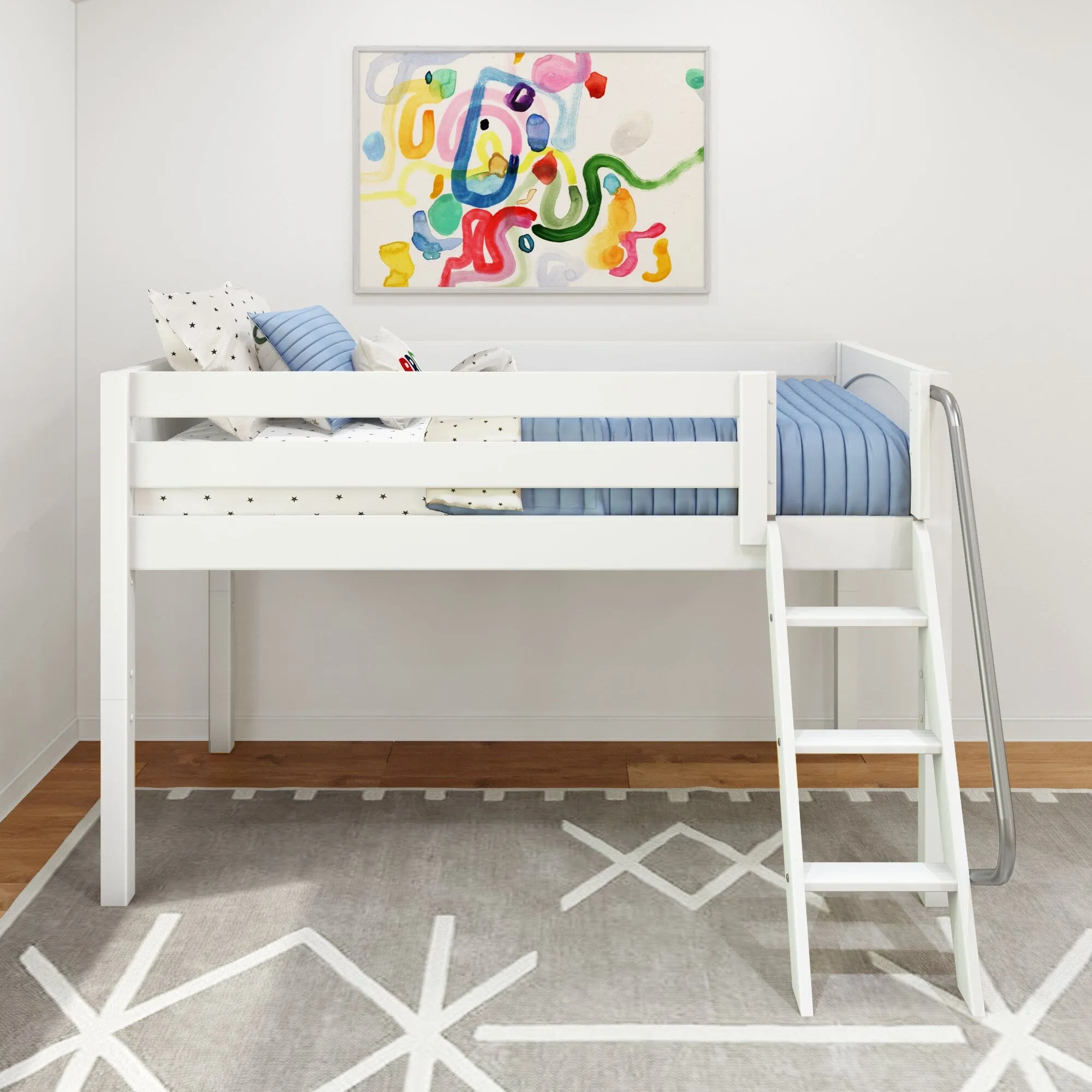 Twin Low Loft Bed with Ladder