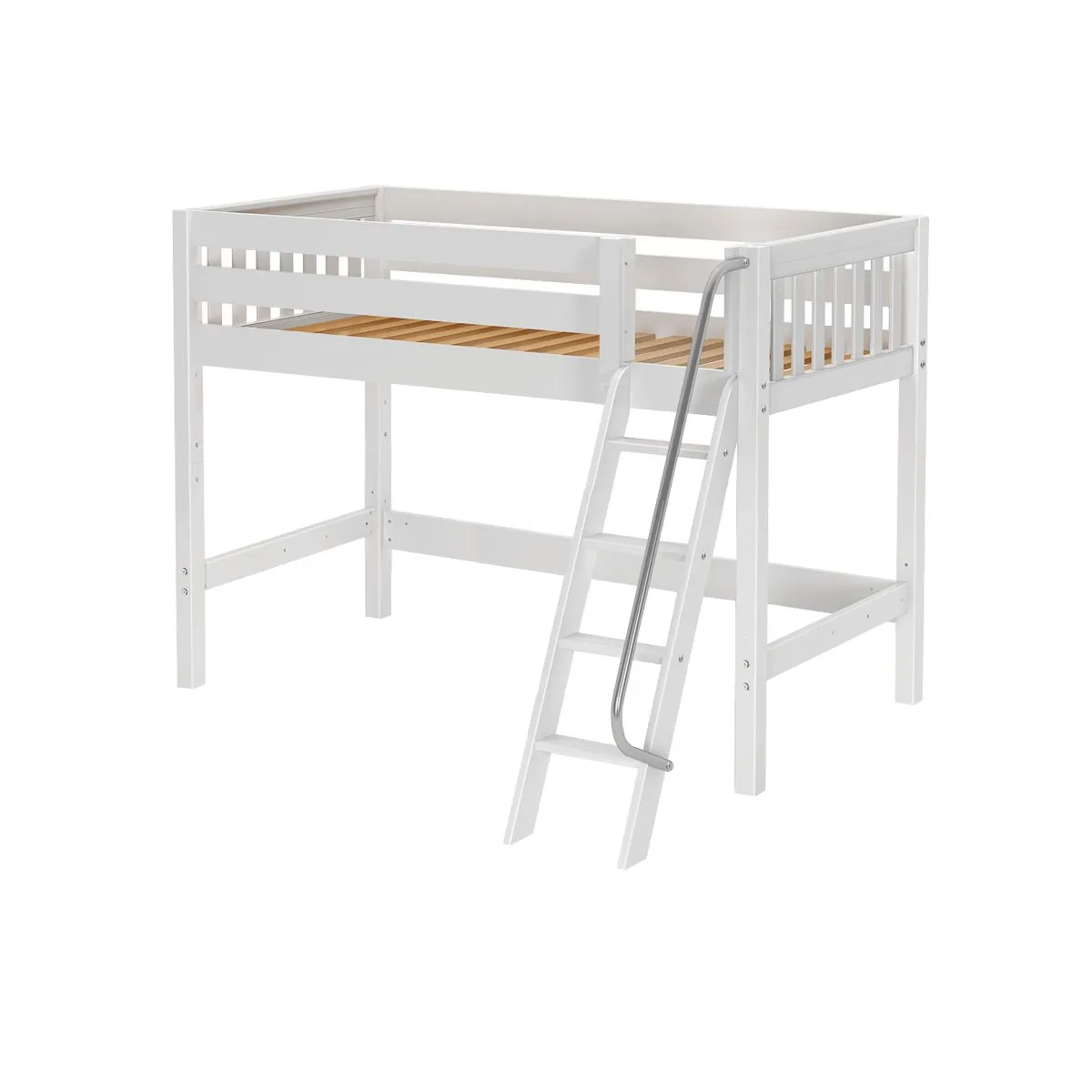 Twin Mid Loft Bed with Ladder