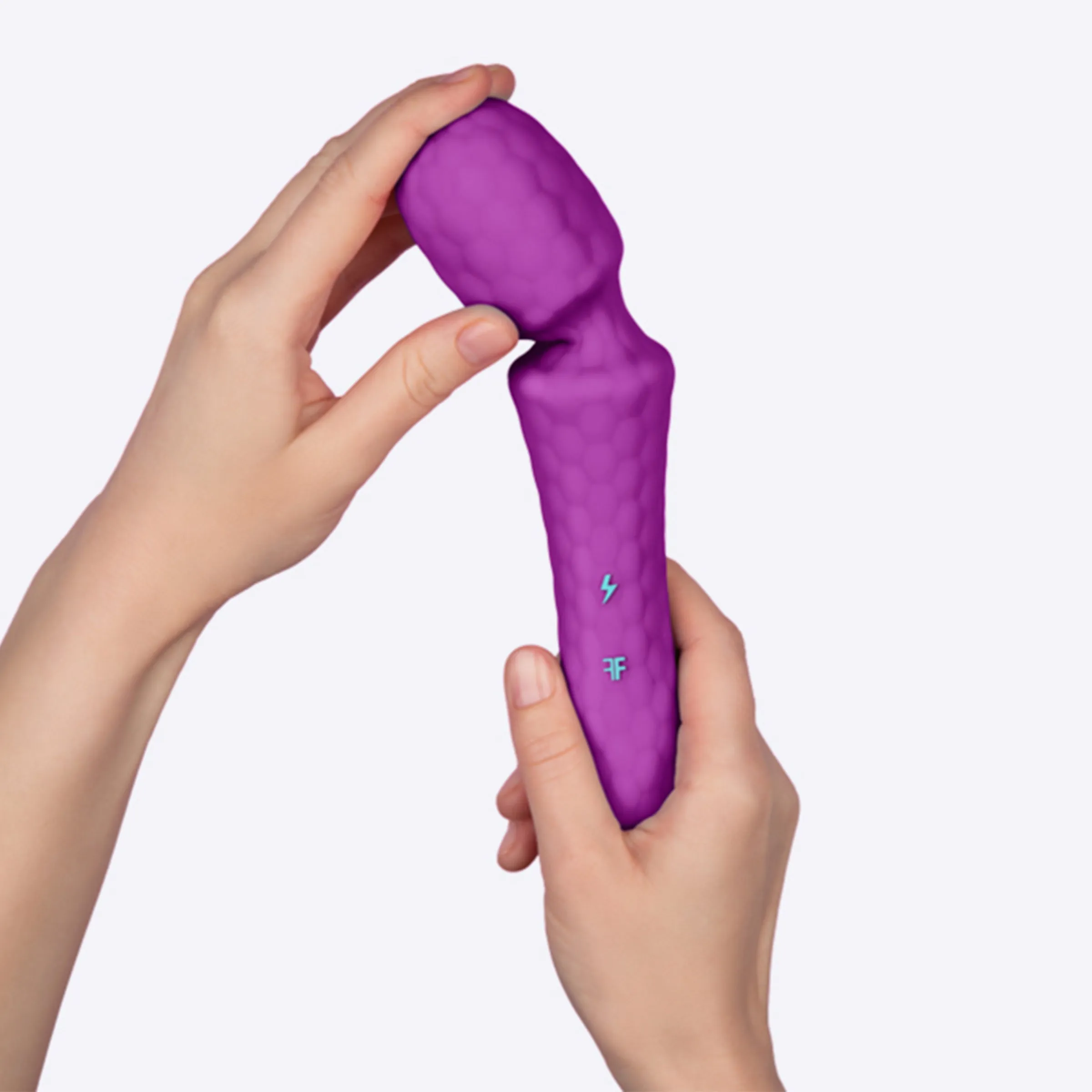 Ultra Wand - Rechargeable Flexible Textured Wand Vibrator - Purple