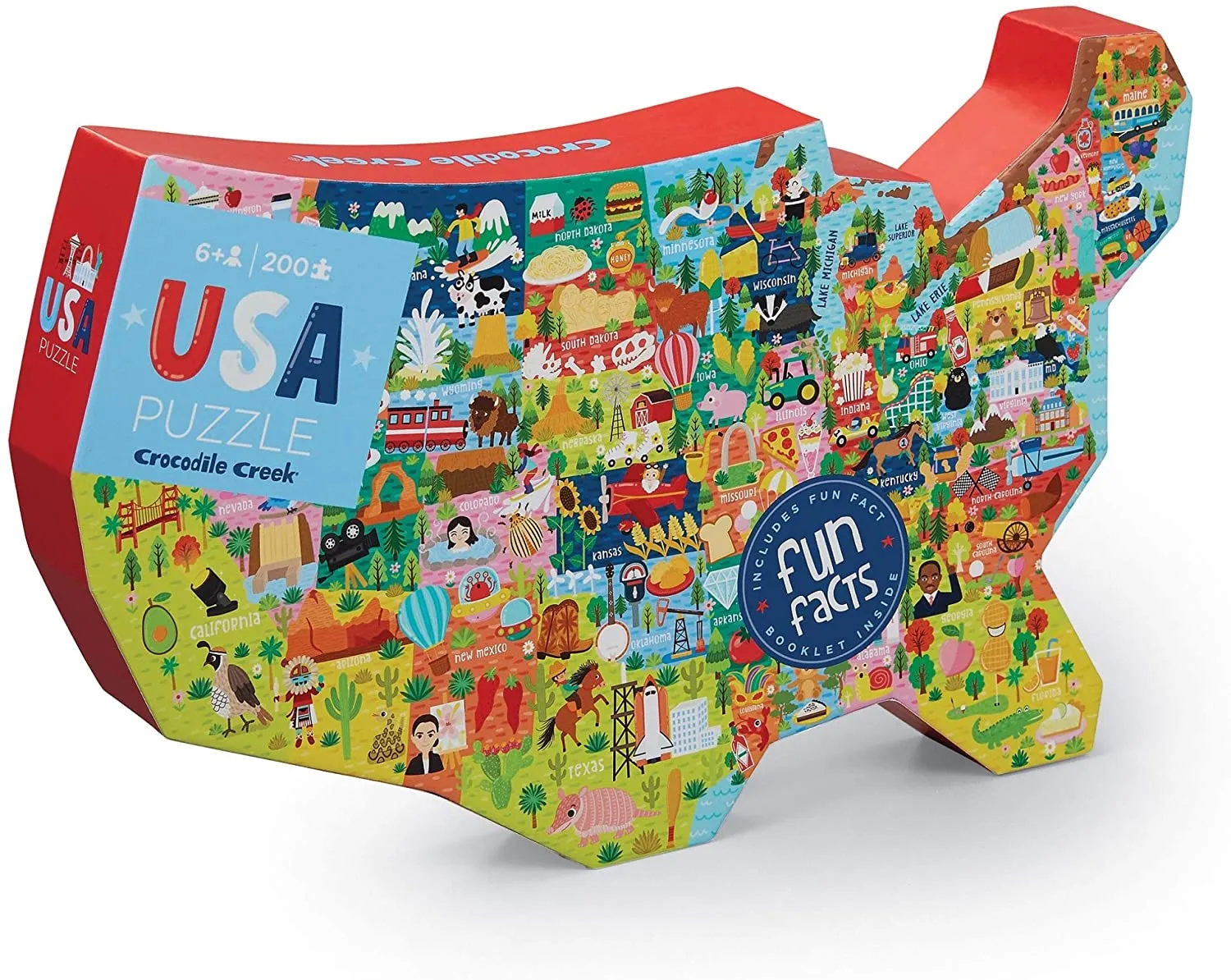 USA Shaped 200 Piece Puzzle
