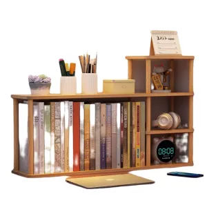 Wooden Desktop Bookshelf Organizer