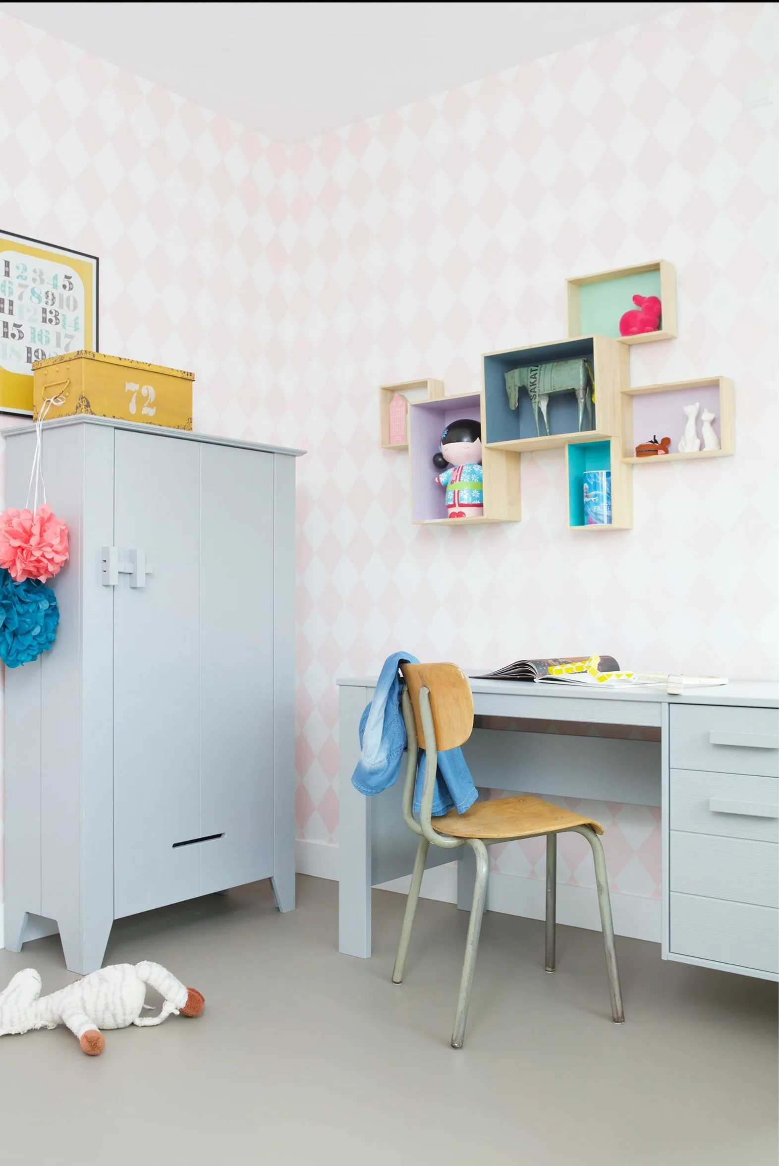 Woood Gijs Farmer Cabinet Concrete Grey
