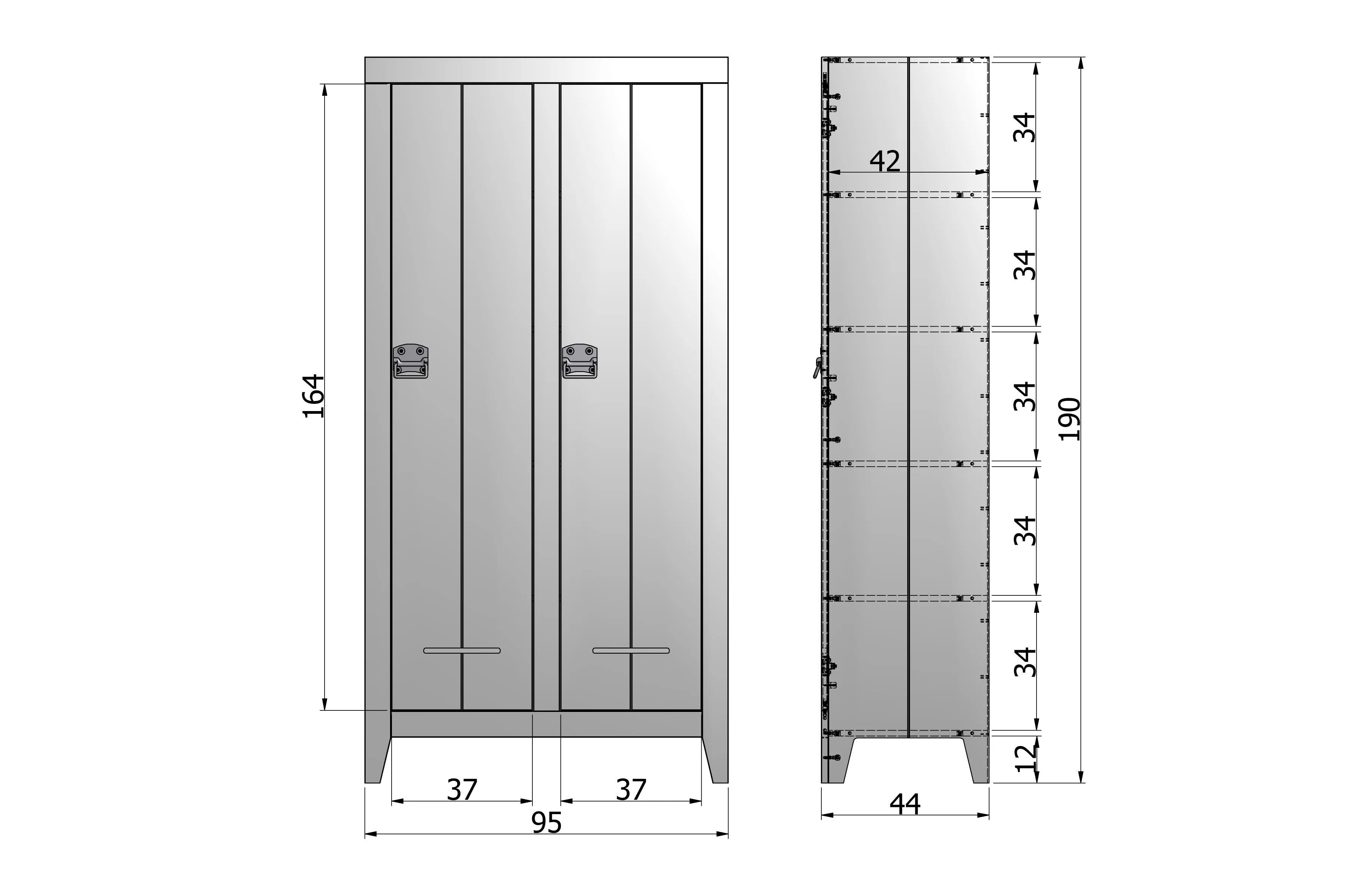 Woood Kluis Cabinet Steel Grey