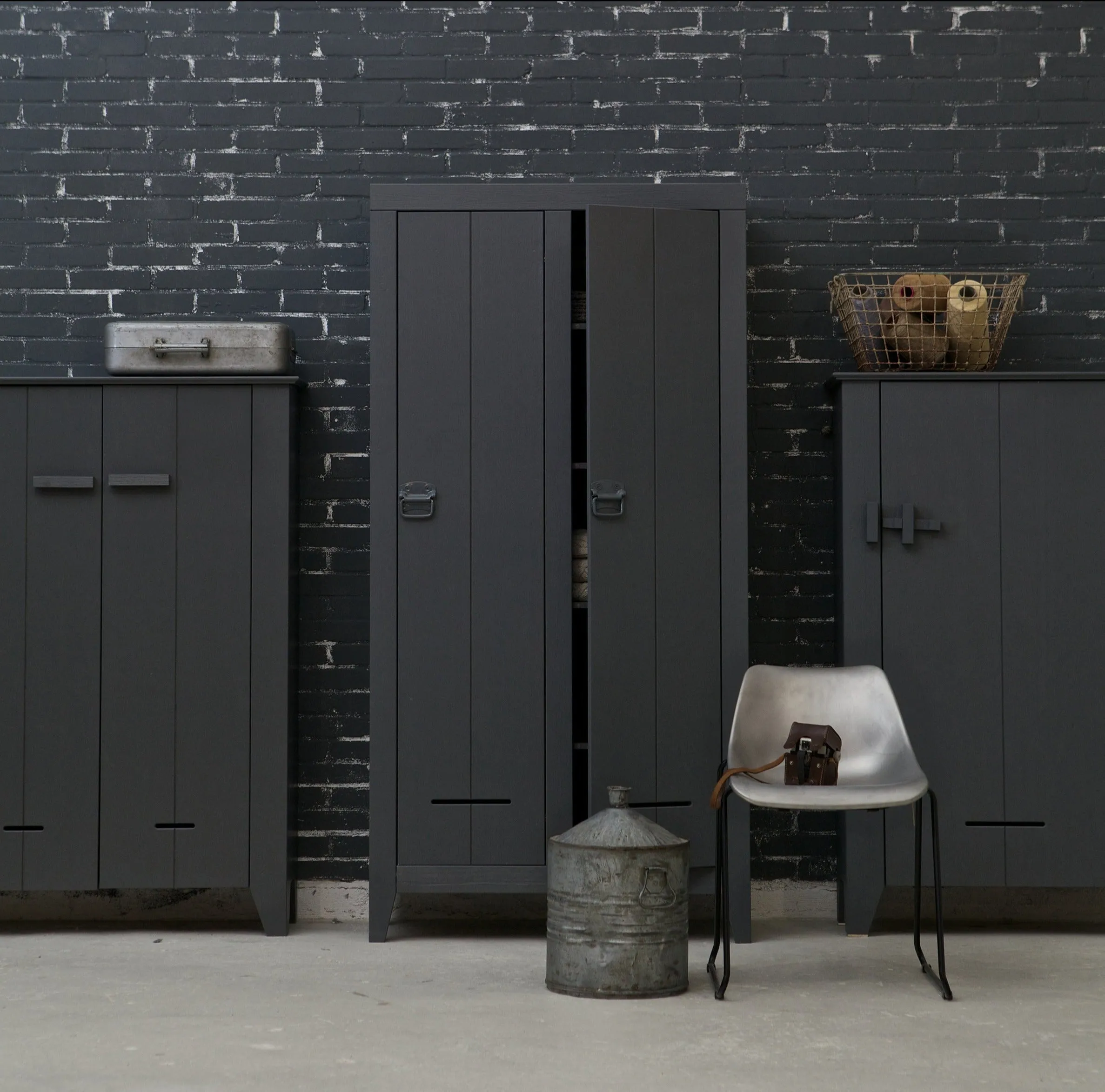 Woood Kluis Cabinet Steel Grey