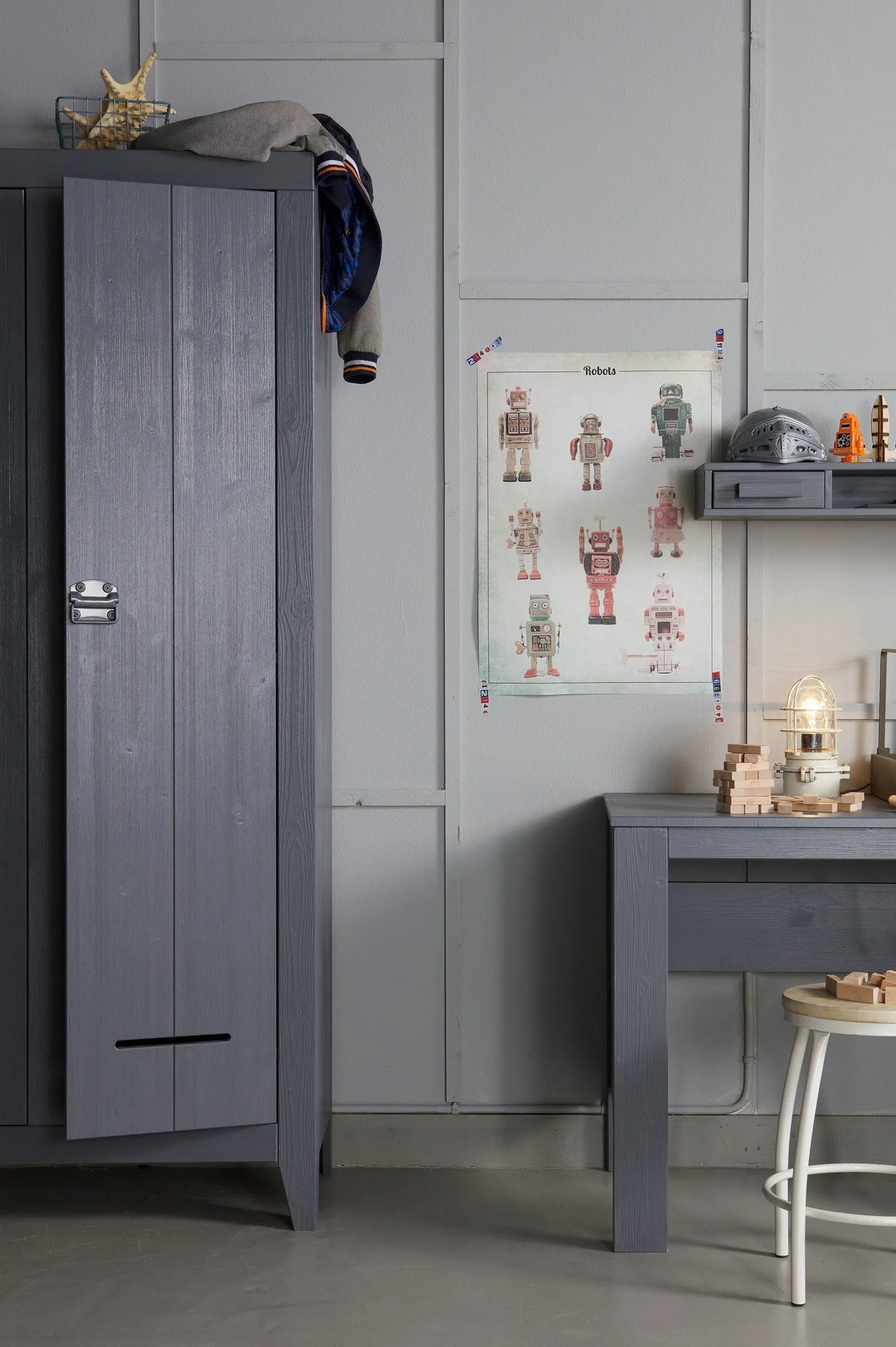 Woood Kluis Cabinet Steel Grey