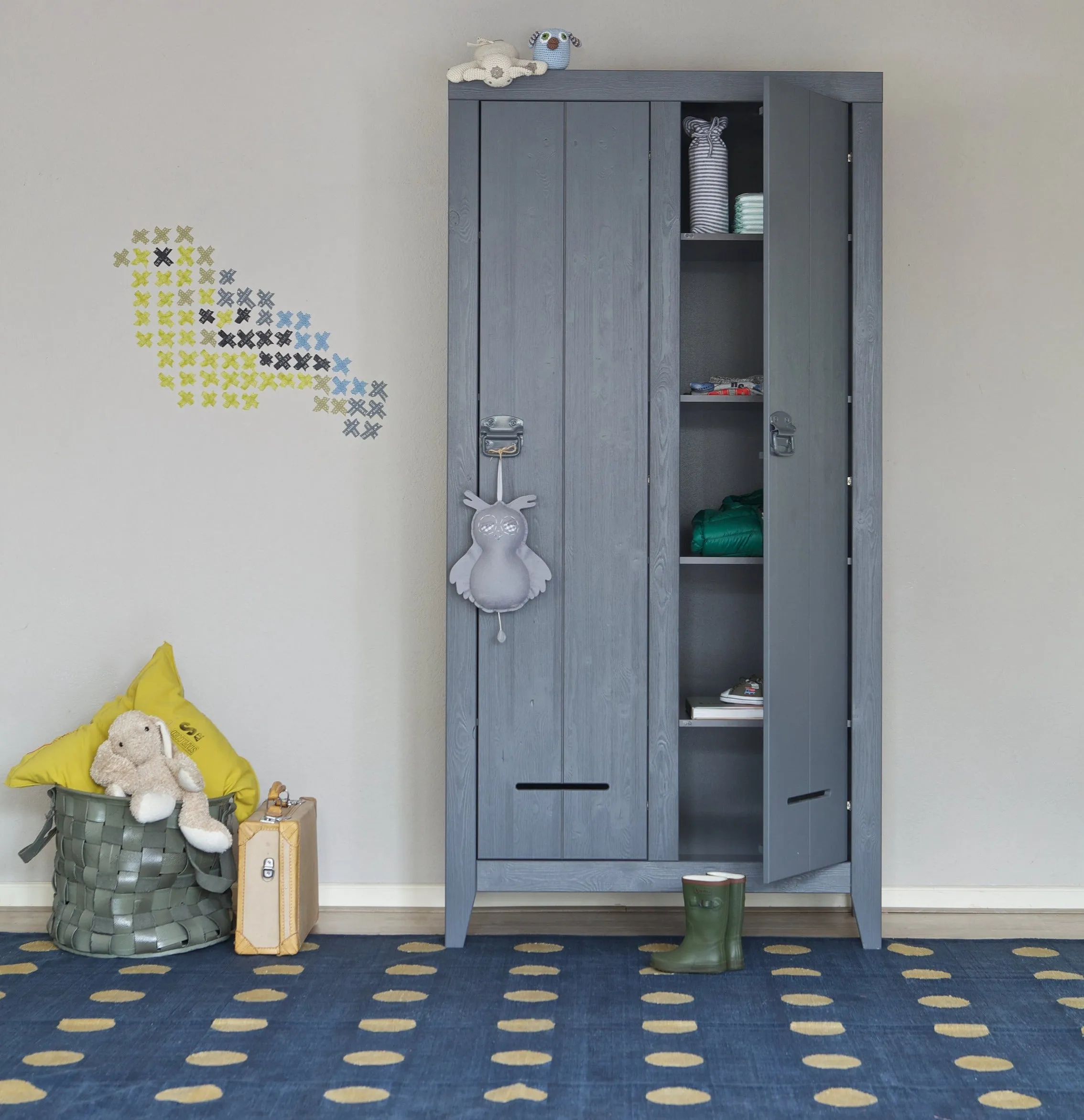 Woood Kluis Cabinet Steel Grey